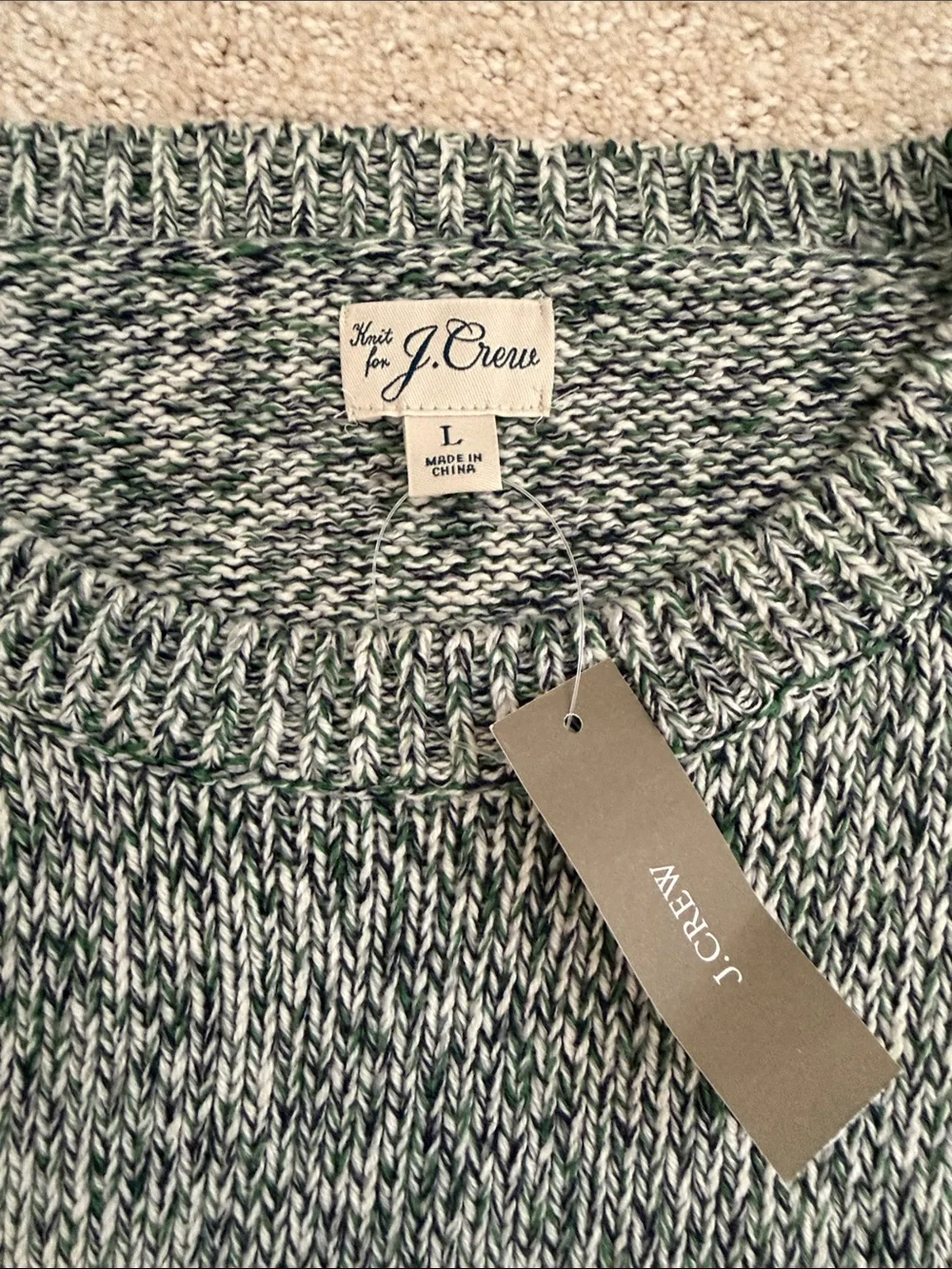 J. Crew Heathered Grey Crewneck Sweater